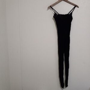 Beautiful S Sexy Jumpsuit Body Stocking in Black Stretch Lace Lingerie